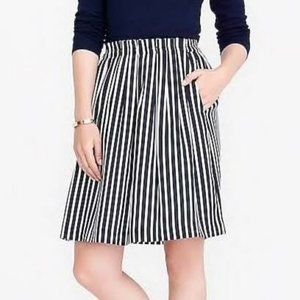 NWT J crew striped pleated midi skirt